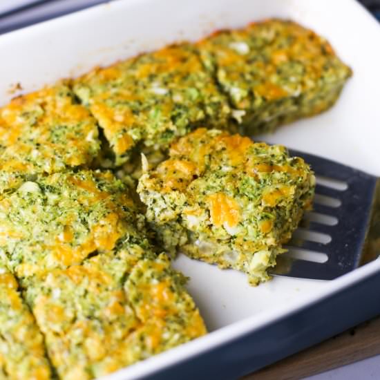 Broccoli Cheddar Squares