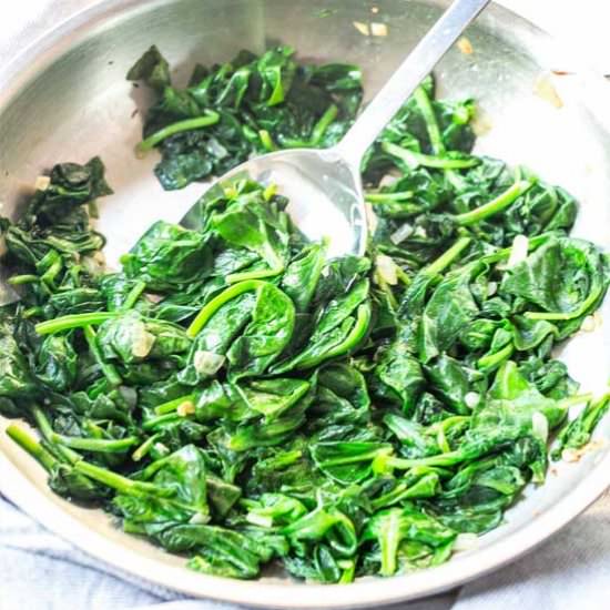 Cooked spinach