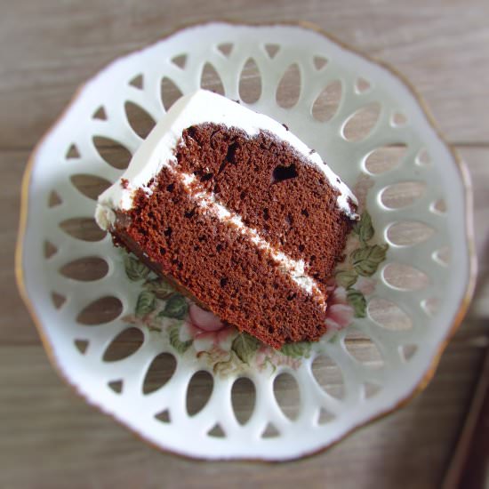 Homemade chocolate cake