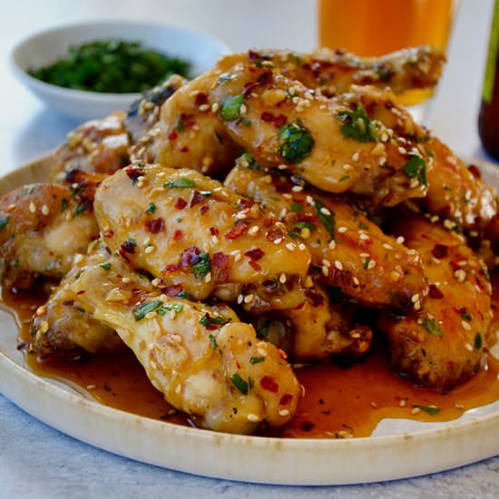 Sticky Sesame Chicken Wings