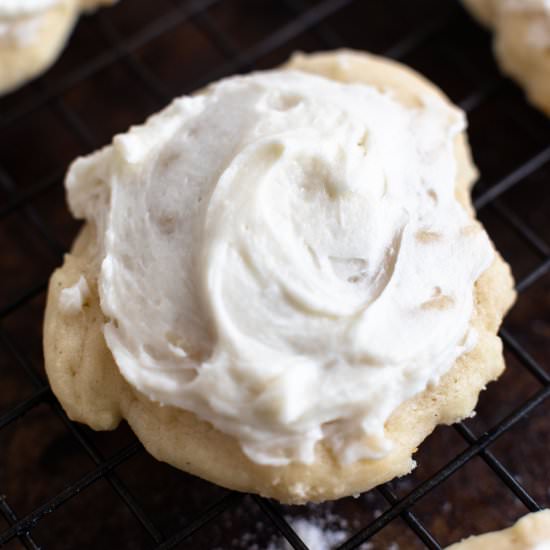 the SOFTEST Frosted Sugar Cookies