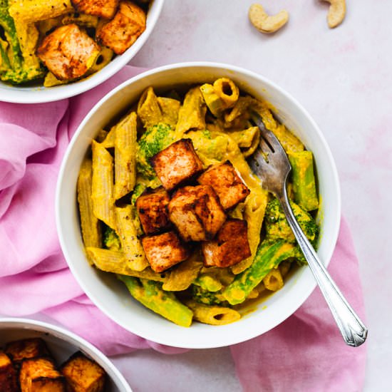 Vegan Pumpkin Mac & Trees