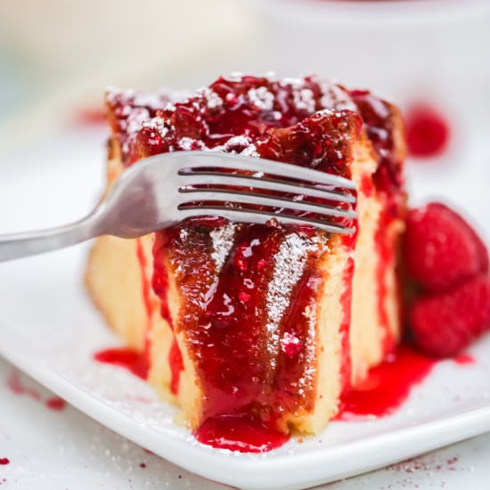 White Chocolate Raspberry Cake