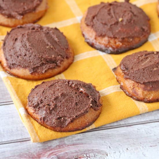 Chocolate Frosted Cashew Cookies