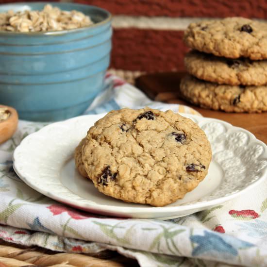 Gluten Free Oatmeal Raisin Cookies