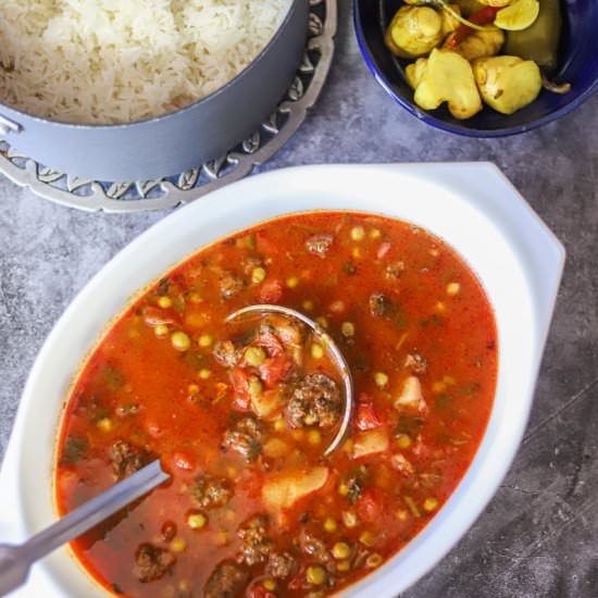 Meatball Stew (Ras Asfour)