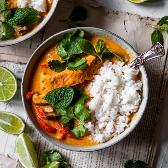 Thai Red Curry with Salmon