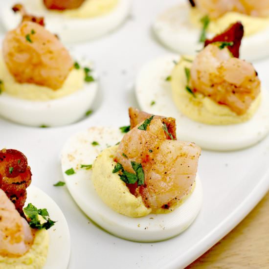 Creole Shrimp Deviled Eggs