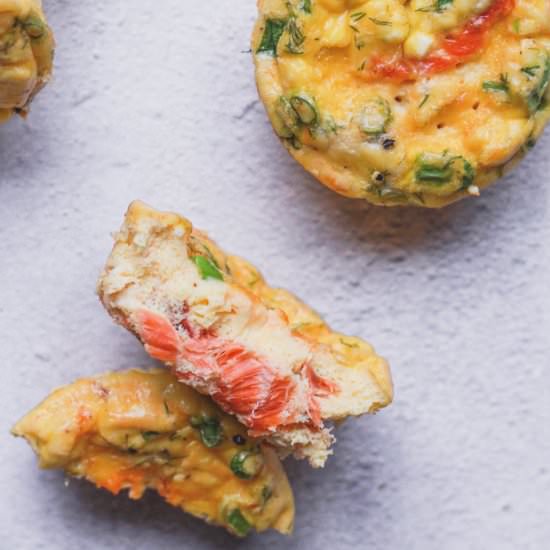 Smoked Salmon and Dill Egg Muffins