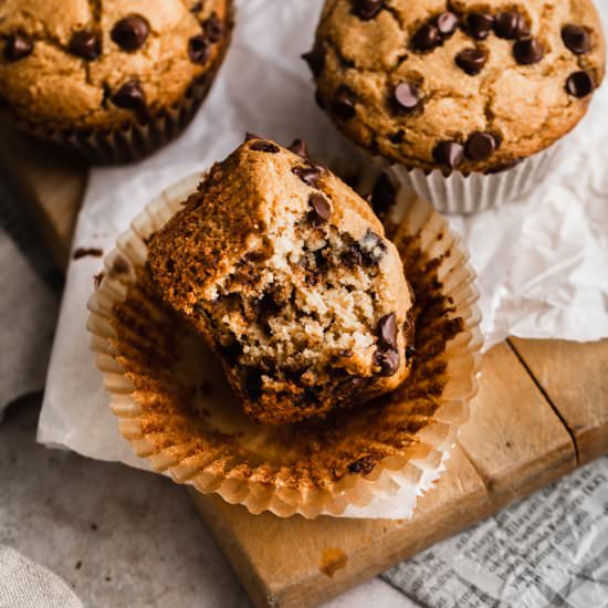 Healthy Chocolate Chip Muffins