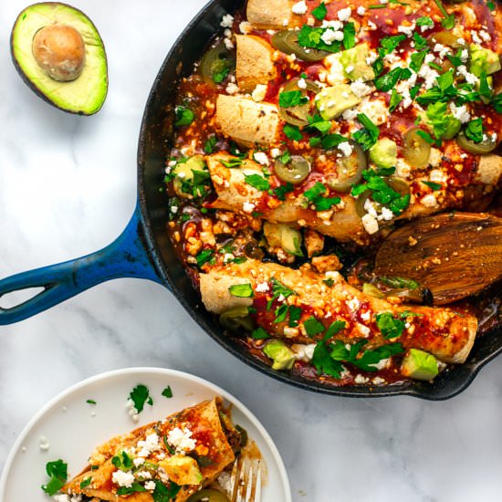 Turkey and Black Bean Enchiladas