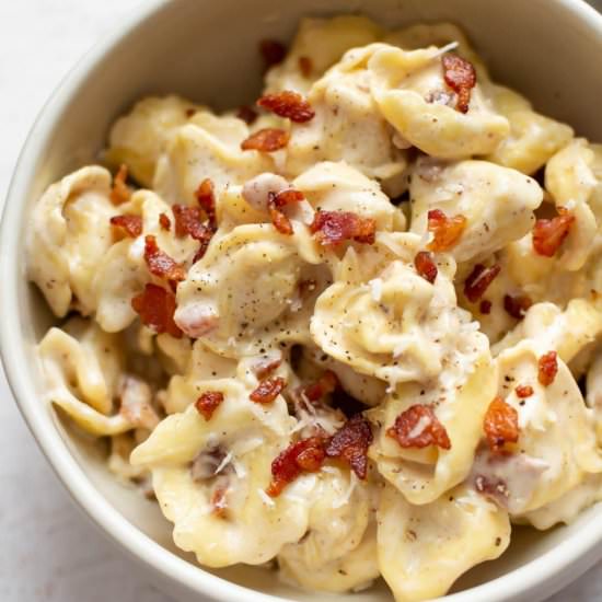 bacon cream cheese tortellini