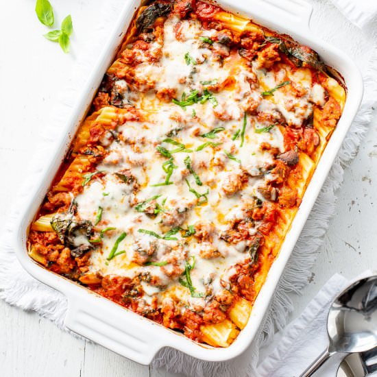 Stuffed Manicotti with Sausage