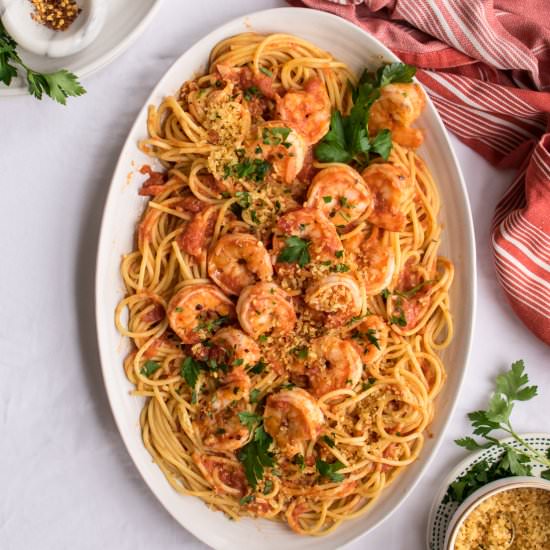 Shrimp Fra Diavolo with Pasta