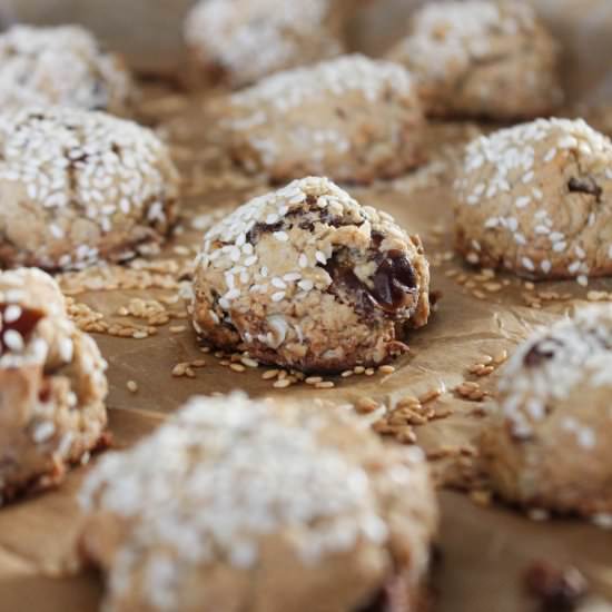 Tahini Medjool Date Cookies.