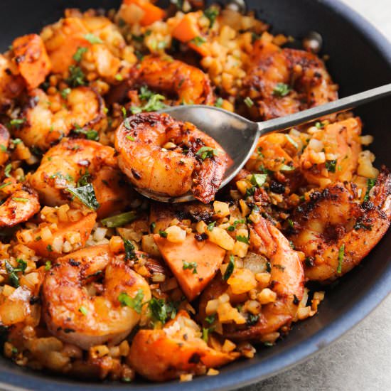 Cajun Shrimp Cauliflower Rice