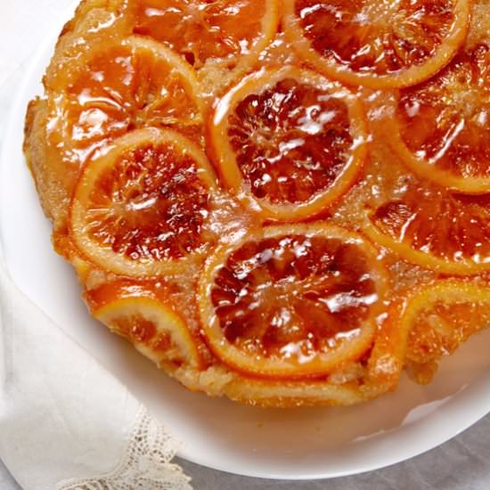 Blood orange upside-down cake