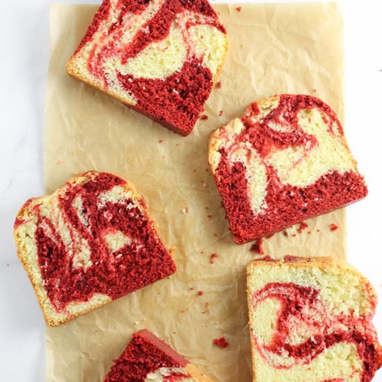 Red Velvet Swirl Pound Cake
