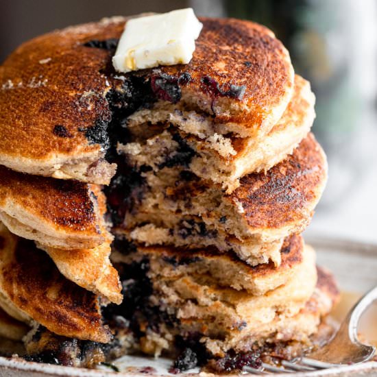 Secretly Healthy Blueberry Pancakes