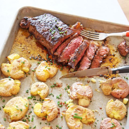 Sheet Pan Steak and Crispy Potatoes