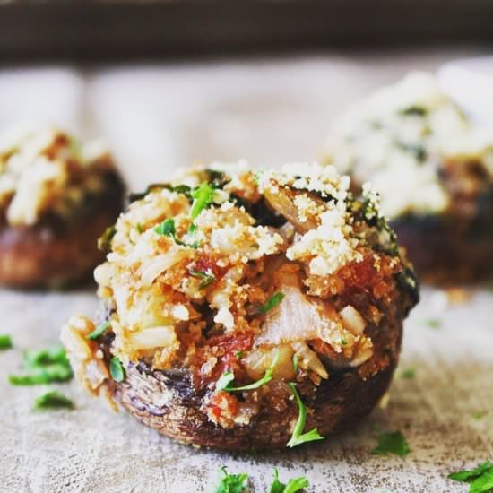 Vegan baby portobello bites