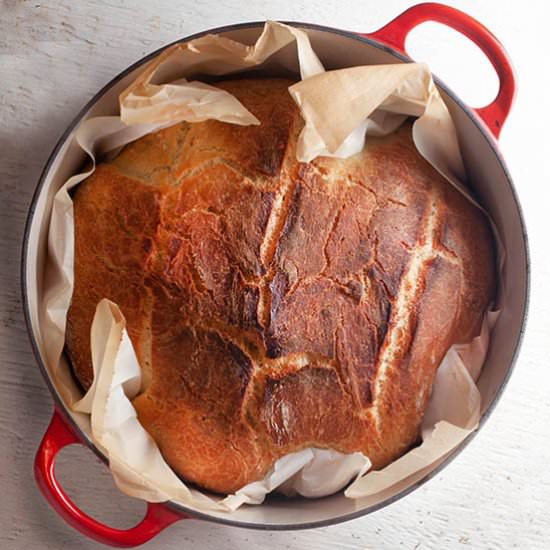 Artisan baked no-knead bread