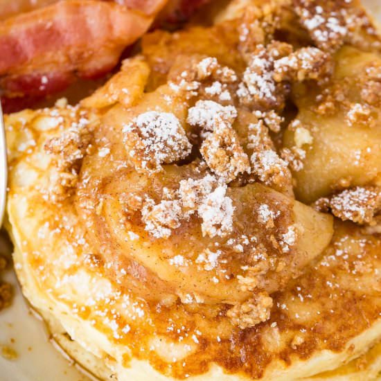 Apple Granola Pancakes