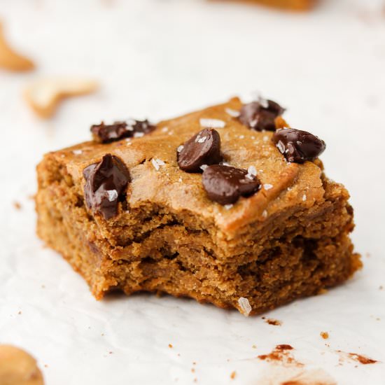 vegan cashew butter blondies