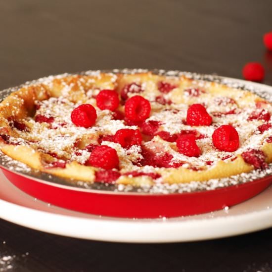 RASPBERRY AND COCONUT CLAFOUTIS
