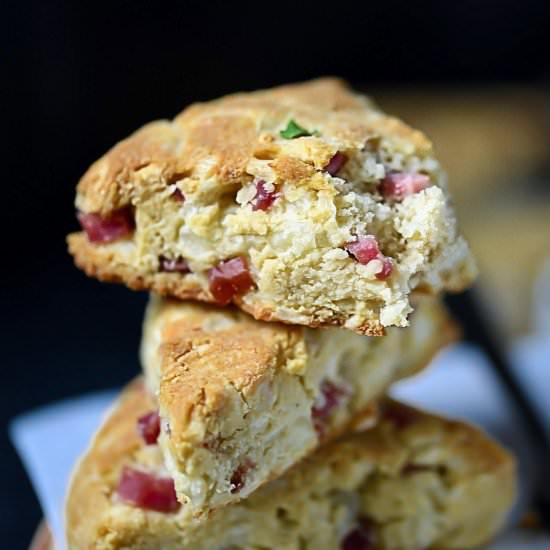 SCD Ham + Swiss Scones