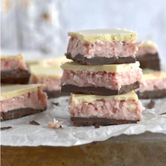 Strawberry Coconut Chocolate Bars