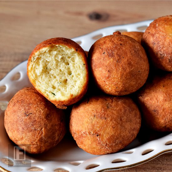 Garlic & Dill Ricotta Donut Holes