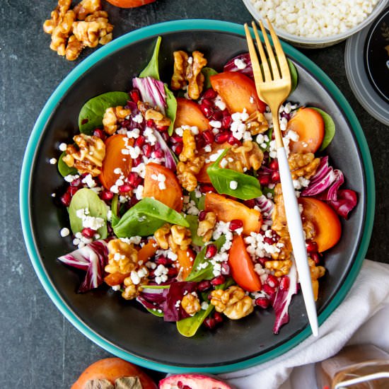 Persimmon and Pomegranate Salad