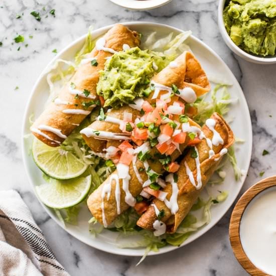Chicken Taquitos (Baked or Fried)