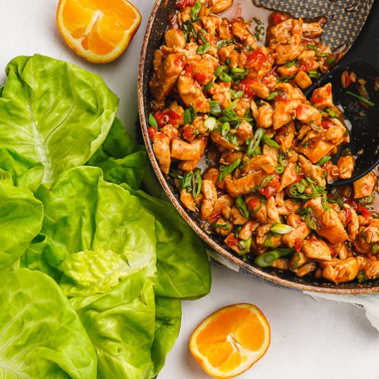 Teriyaki Chicken Lettuce Wraps
