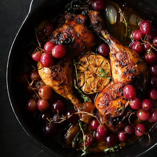 Roast chicken legs