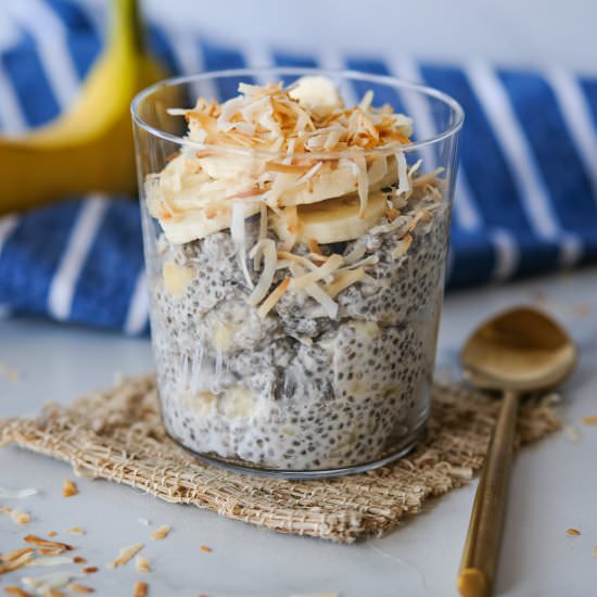 Banana Coconut Chia Seed Pudding