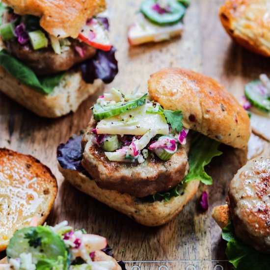 turkey sliders & apple slaw