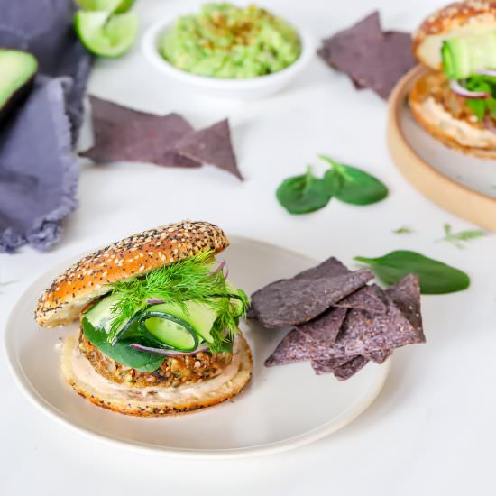 Veggie Burger with Rice
