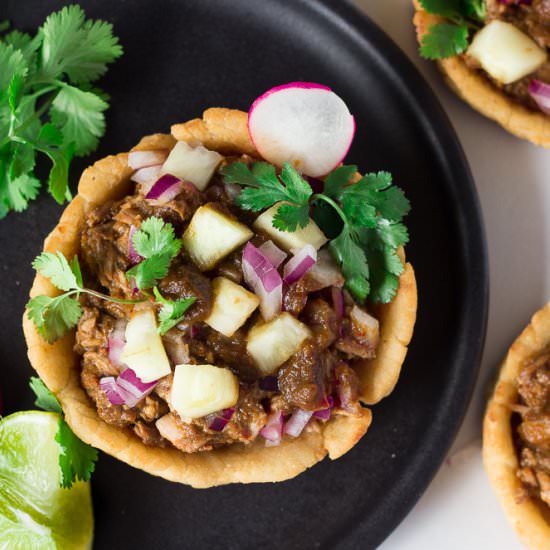 Sopes with Pork al Pastor