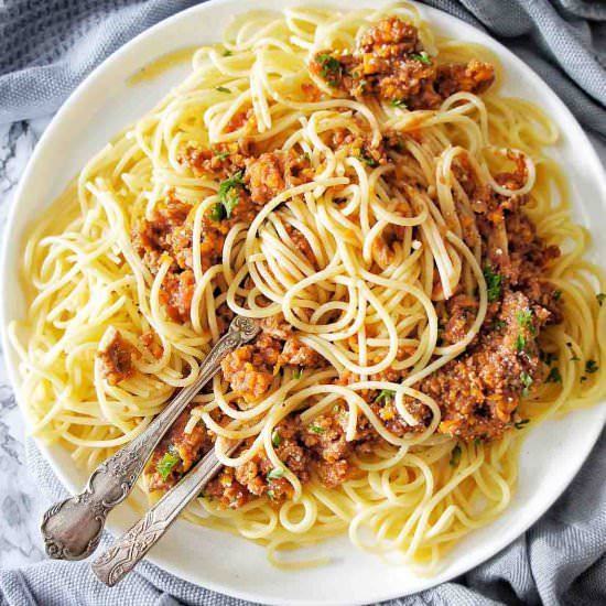 Slow Cooker Spaghetti Bolognese