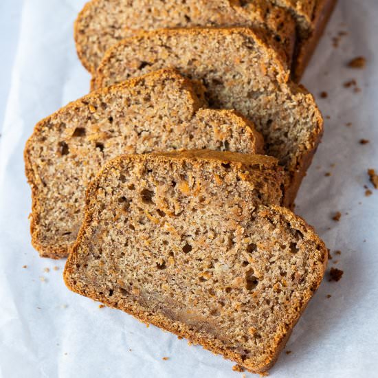 Vegan Carrot Banana Bread