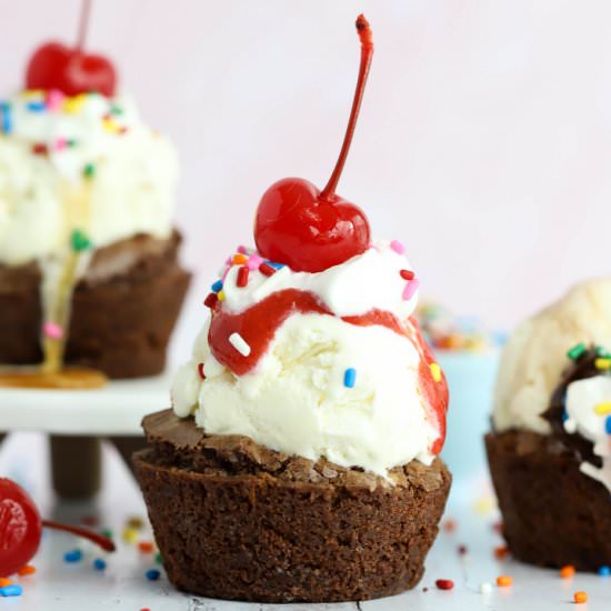 Brownie Cup Sundaes