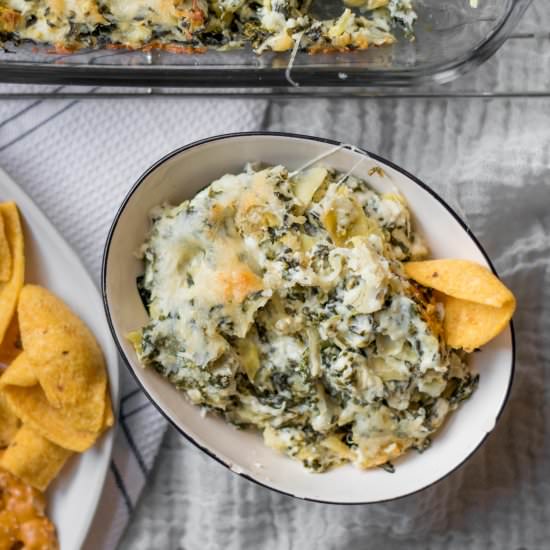 simple spinach artichoke dip