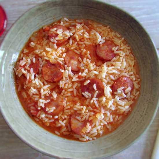 Chouriço rice