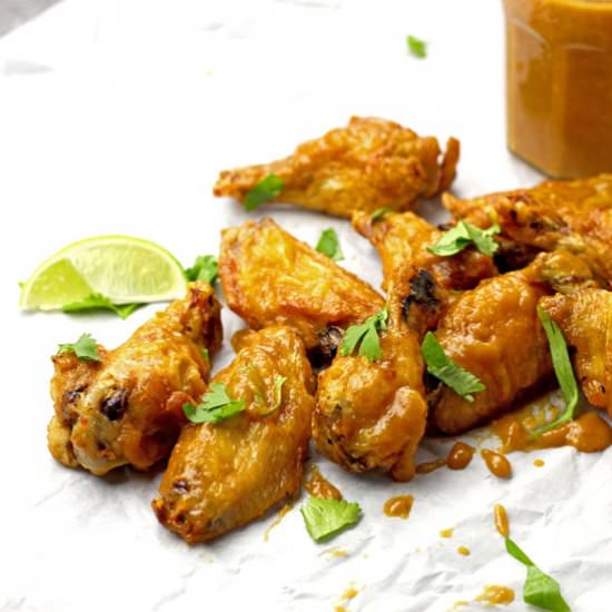 Air Fryer Wings w/ Mango BBQ Sauce