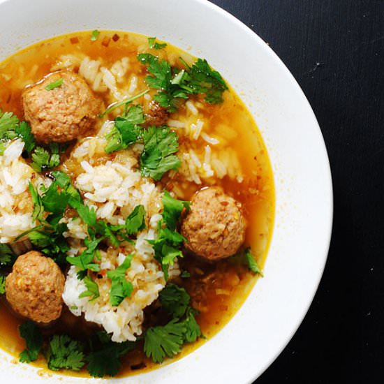 Thai rice soup