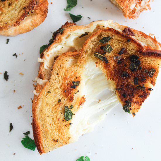 Garlic Sage Butter Grilled Cheese