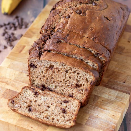 Chocolate Chip Banana Loaf Cake