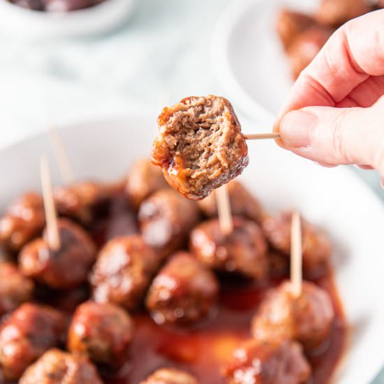 Bourbon Meatballs Appetizer